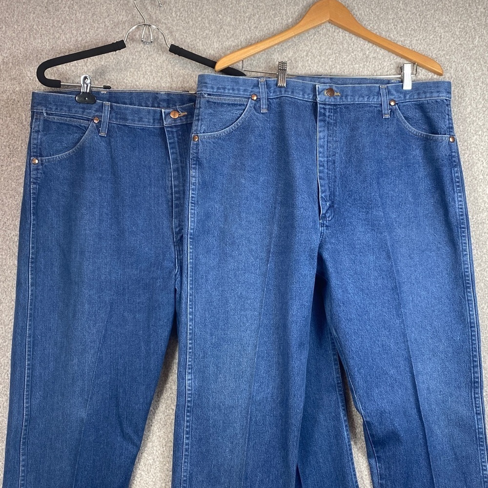 Wrangler lot of 2 cowboy cut jeans 42x36 style 13MWZ cotton western rodeo tall